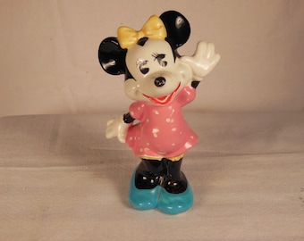 Vintage-Walt Disney Productions-Minnie Mouse-Waving To Friends-No Box