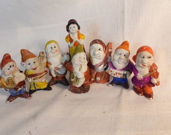 Vintage Walt Disney-1938-Snow White-And The 7 Dwarfs With Instruments