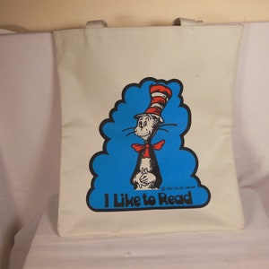 Vintage-Dr. Seuss-Katze-In-The-Hat-Stoff Buchtasche