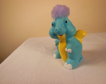 Vintage-2000-Fisher Price-Dinosaur With Fuzzy Hair-