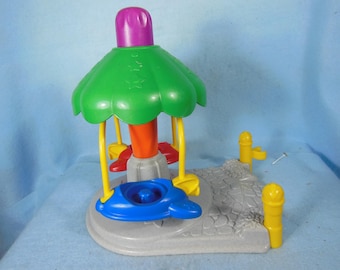 Vintage Fisher Price-2003-Merry Go Round--With  Jet Planes To Ride In