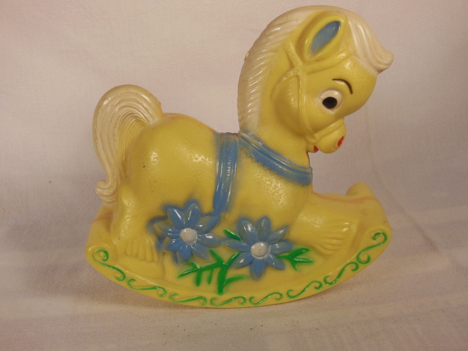 Rocking Rattle Vintage-1950s-baby Rocking Horse Rattle-soft Chimes - Etsy