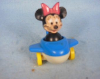 Vintage-Fisher Price-Avion avec Minnie Mouse
