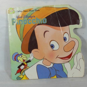 Vintage-Walt Disney-Pinocchio-Golden Shape Book