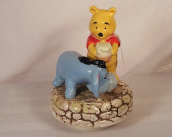 Vintage-Walt Disney Productions-Winnie The Pooh and Eeyore Music box-Schmid-A Spoonful Of Sugar