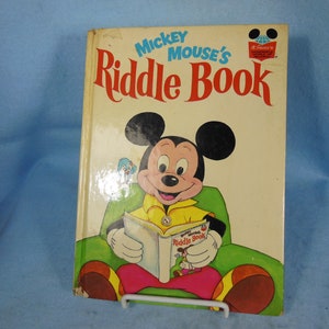 Vintage--Walt Disney Productions--Mickey Mouse Riddle Book-1972