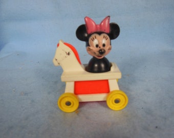 Vintage-Fisher Price-Hobby Horse avec Minnie Mouse