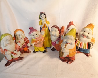 Vintage -Walt Disney-1938-Snow White-And The 7 Dwarfs With Instruments