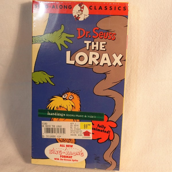 Vintage-1985-Dr Seuss  The Lorax-VHS Video-Never Opened