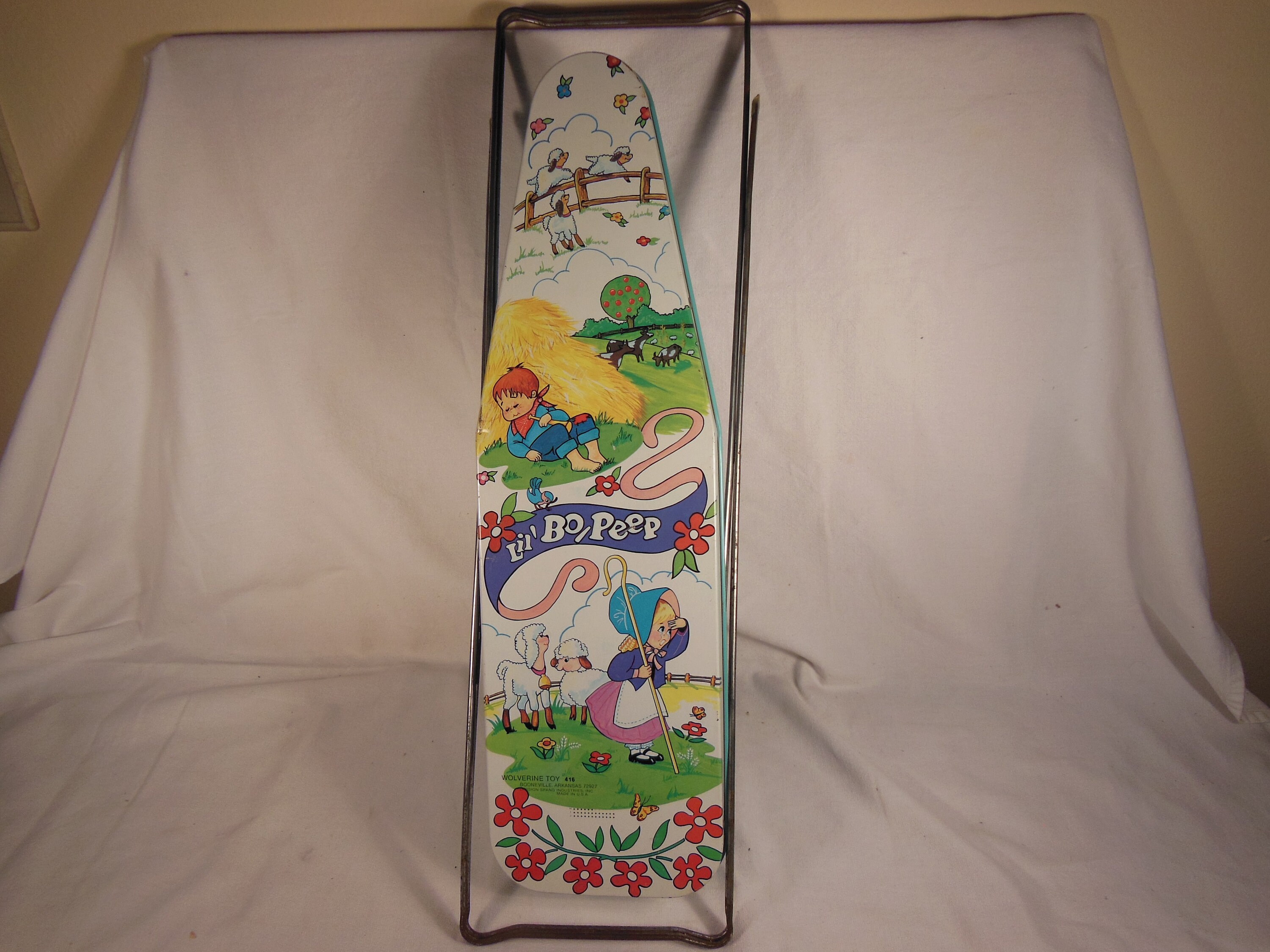 Wolverine Tin Lithograph Toy Ironing Board Featuring Little Bo-Peep wall  decor