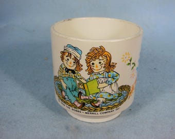 Vintage--1976-Raggedy Ann och Andy Child Cup