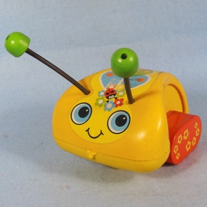 Vintage-Fisher Price-1975 Tug-A-Bug-# 628-Zugspielzeug