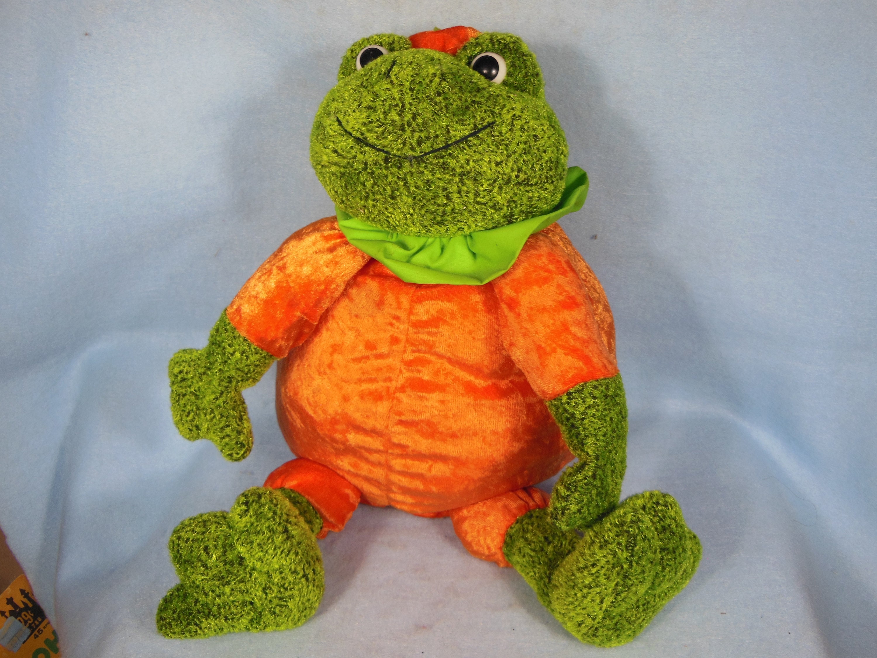 Vintage-orange and Green Plush Frog--sugar Loaf Creations - Etsy