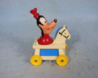 vintage-Fisher Price-Hobby Horse avec Dingo