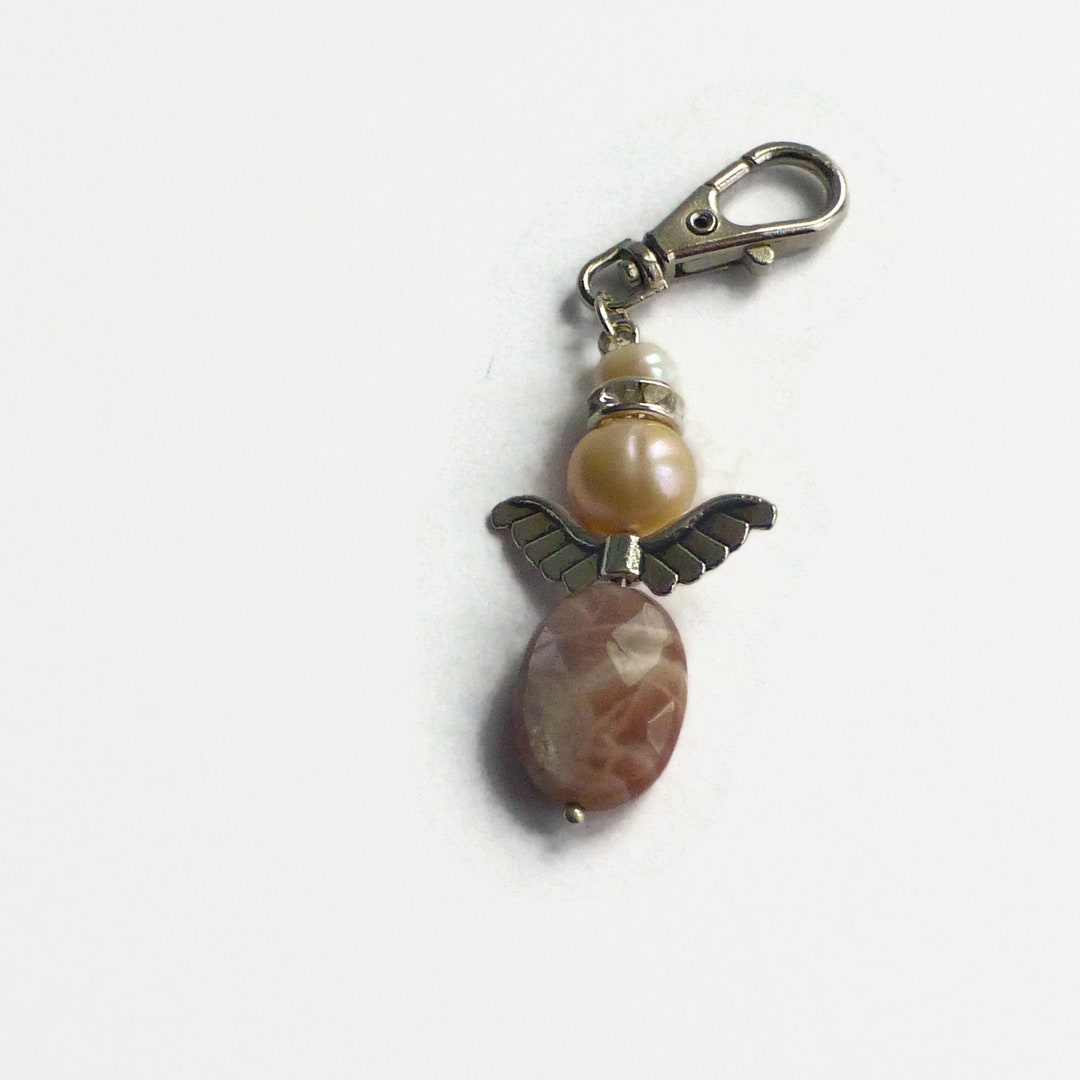 Sunstone Angel Detachable Key Ring, Angel Keychain Charm, Guardian ...