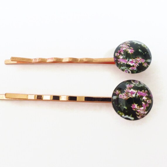 Black Pink Fancy Hair Clips Hair Pins Decorative Hair Etsy