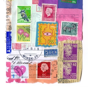 Carte de collage de timbres El' Papel