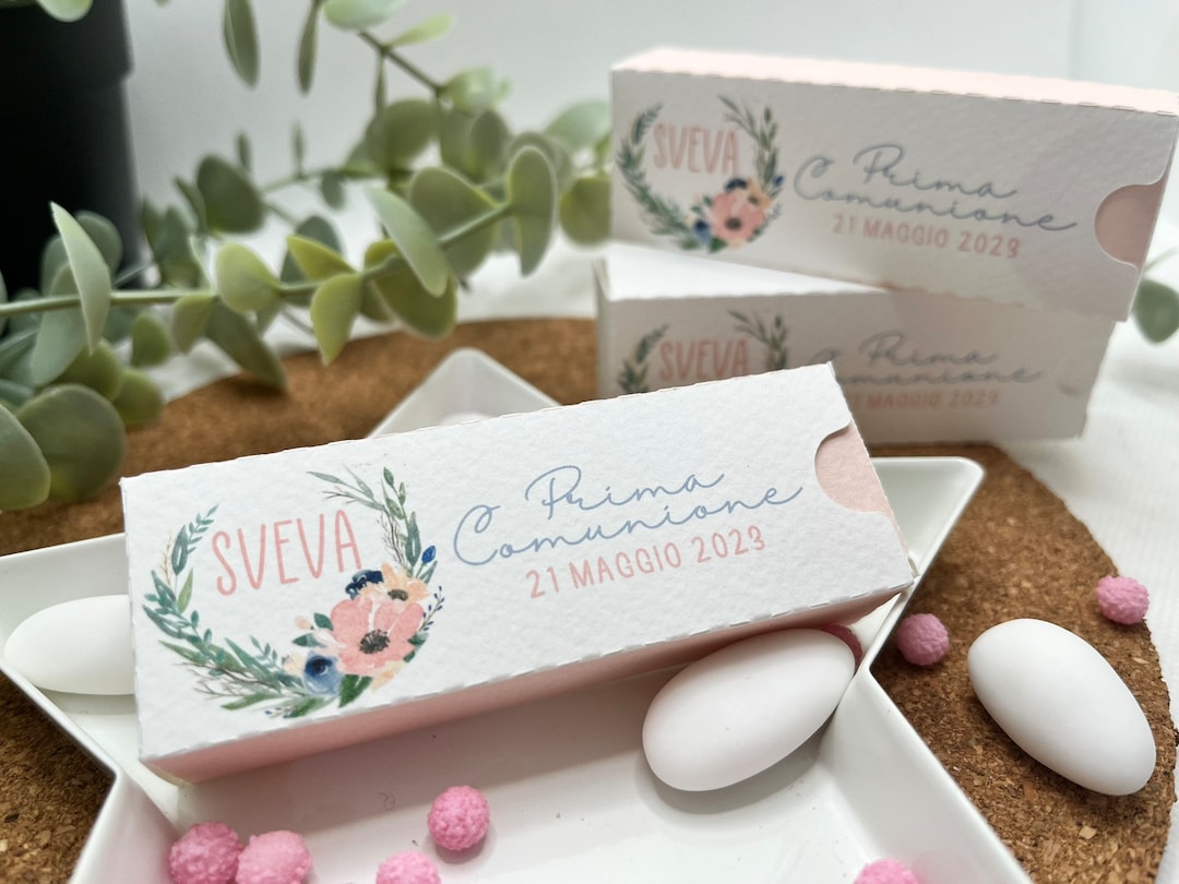 LINEA PORTACONFETTI PERSONALIZZABILI COMUNIONE E CRESIMA CONFETTATE FAI DA TE - Doni Bomboniere