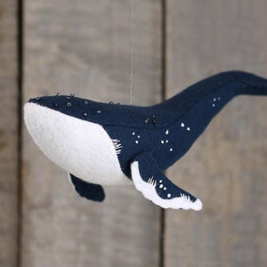 Sea of Dreams | Felt Whale Soft Sculpture | Humpback Whale Art