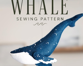 Sea of Dreams Blue Whale Sewing Pattern / Whale Plush Pattern PDF / Soft Toy Whale Digital PDF