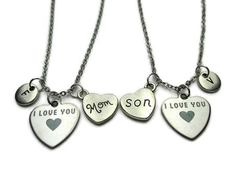 mom and son matching necklace