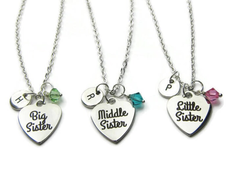 Necklaces For 3 Sisters 3 Sisters Gift 3 Sisters Necklaces Big Middle Little Sisters Necklaces Sisters Jewelry Personalized