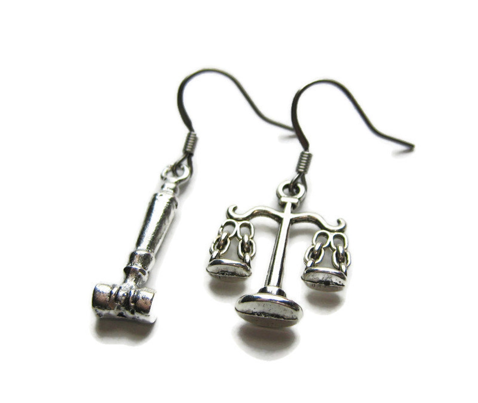 Gavel EarringsScales Of Justice Earrings Lawyer Earrings Etsy