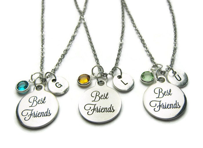 3 Best Friends Necklaces 3 Friends Necklaces 3 BFF | Etsy