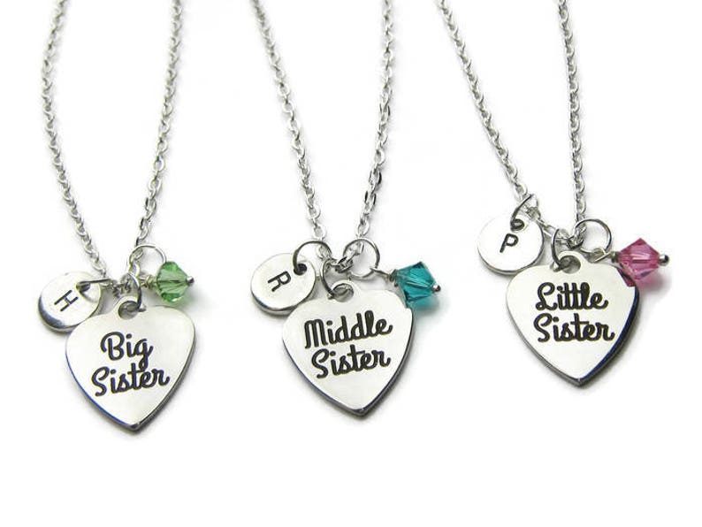 Necklaces For 3 Sisters 3 Sisters Gift 3 Sisters Necklaces Big Middle Little Sisters Necklaces Sisters Jewelry Personalized