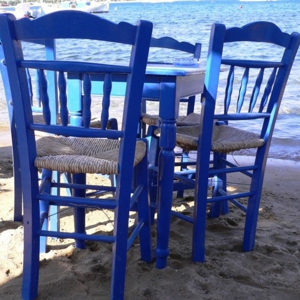 Blue Chairs in Serifos