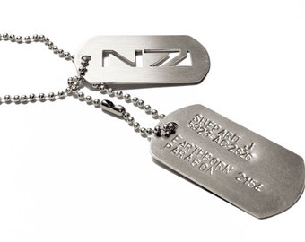 Tag N7 personalizzati di Mass Effect Comandante Shepard BioWare militare d'élite