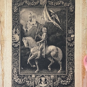 Vintage 1900's etching print. Appears to be German origin. Unsigned