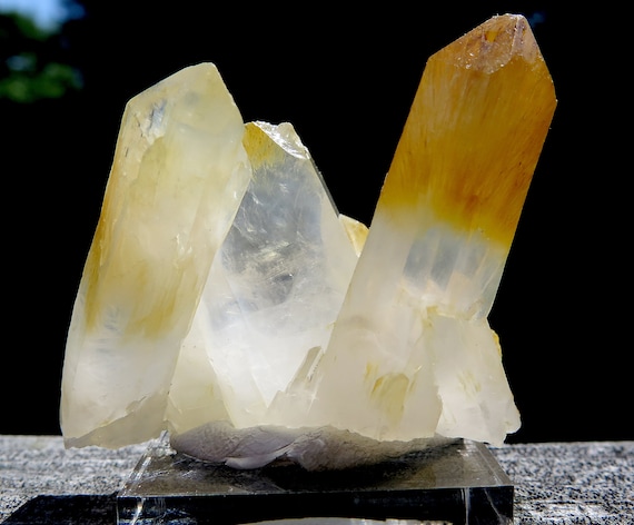 Mango quartz, Halloysite included cluster. Boyaca, Colombia 2.25 inch, no damage