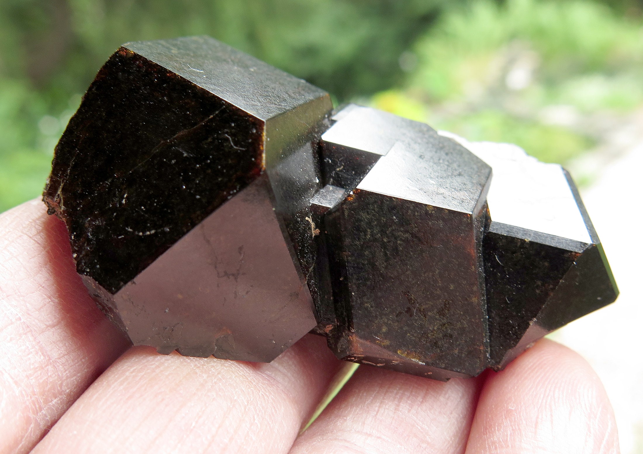 Geometric form Andradite var. Melanite Garnet. Daikon Nioro du