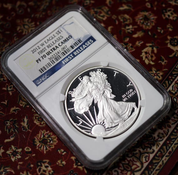 2012 W American Silver Eagle 1 Coin NGC PF 70 Ultra Cameo First Releases