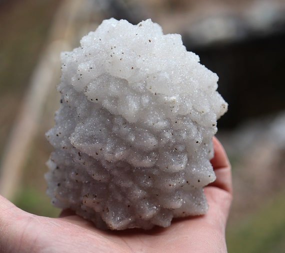 Sparkling Quartz stalactite. Rio Grande do Sul, Brazil. In our cabinet since 1980's. Excellent all around. 4.25 inch tall. 2 lb. 5.2 oz.