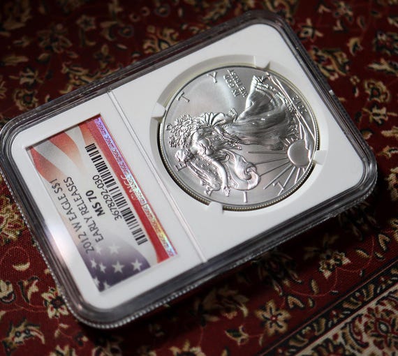 2012 W American Silver Eagle 1 Coin NGC MS 70 Early Releases