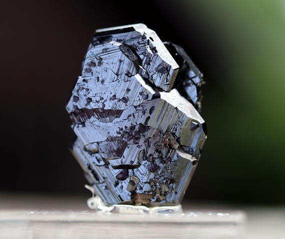 Favorite. Rutile on Hematite crystal floater. Completely crystallized. Cavradi Gorge, Grisons, Switzerland. Excellence