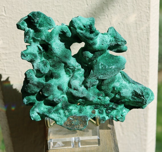 Unique Fibrous Malachite, from the Miringi Mine, Katanga Province, Congo. 6 inch