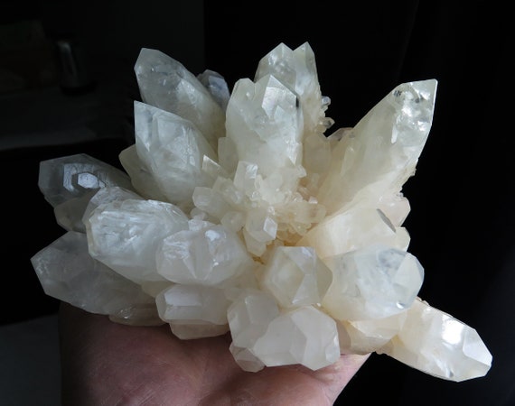 An absolutely perfect damage free Calcite flower. No chips anywhere. Mined Gunung Keriang, Alor Star, Kedah State, Malaysia. 7 inch across