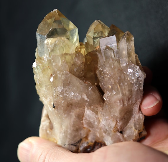 Natural Kundalini Citrine Crystal Cluster: Congo, 3.76 inch
