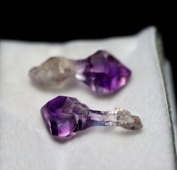 Two perfect complete Amethyst scepters. Both are floaters with no damage. Small find 2001 Madagascar