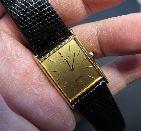 Vintage Ultra thin Seiko Lassale Gold color Wrist Watch. Very Etsy