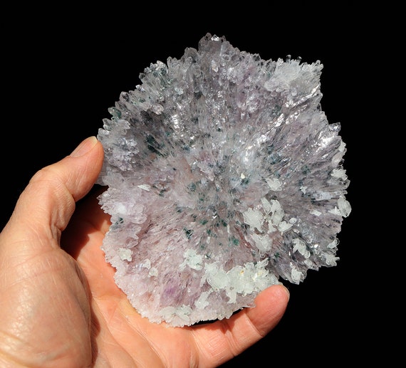 Quartz var. Amethyst Flower from Rio Grande do Sul, Brazil. Pristine condition. 5.5 inch across. Old 1980's collection