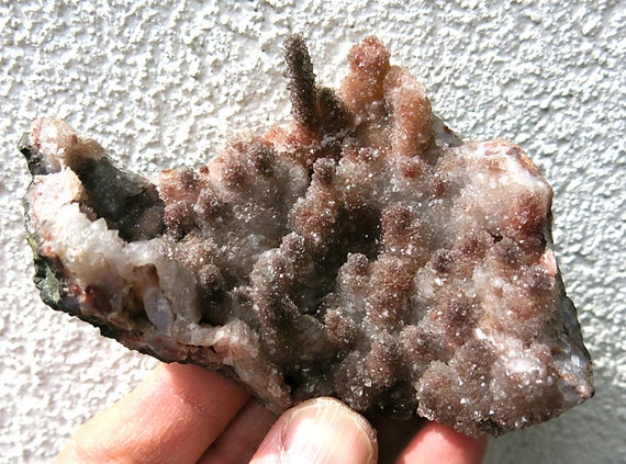 4 inch long, 184.5 gram Druzy Hematite Quartz.