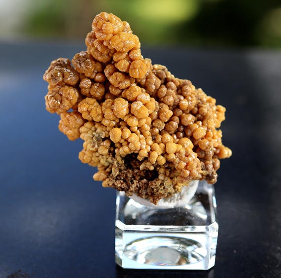115.5 gram top class large Pyromorphite complete lustrous floater. Bunker Hill, Idaho 7 x 4.5 cm