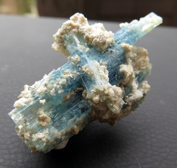 Complete Aquamarine cluster with Feldspar. All terminated with nothing broken. Erongo Mts., Namibia