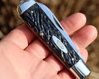 Unused Case XX rough black Jumbo Torpedo Jack Knife pattern 6299. From 1940-64