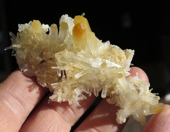 Mango quartz, Halloysite included cluster Boyaca, Colombia 3.4 inch across. 41 gram. No damage