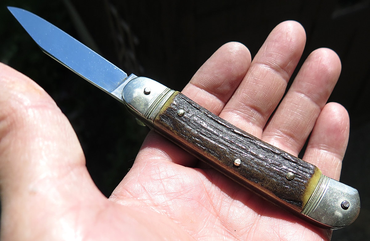 Old Vintage Hubertus Folding knife, Germany 1940's